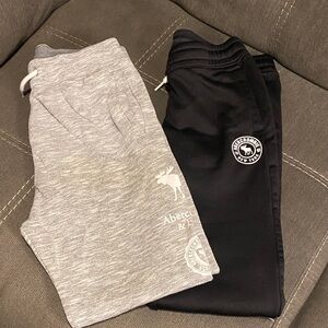 Abercrombie & Fitch Kids Heather Gray and Black Joggers